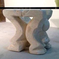 Viadurini Living Couchtische Aus Stein-Beistelltisch aus Stein und Kristall in modernem Design Medusa-S