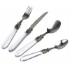 Viadurini Kitchen Besteck Set-Besteck-Set aus Stahl und transparentem Kunststoffgriff 24-tlg. - Palazzo
