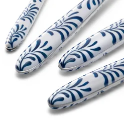 Viadurini Kitchen Besteck Set-Besteckset aus Stahl und Kunststoff Blau oder Weiß Dekoration 24-tlg. - Alessandra