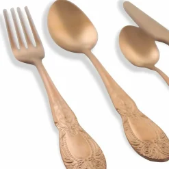 Viadurini Kitchen Besteck Set-Besteckset Farbiger Satinstahl Komplettes 24-teiliges Design - Fantasie