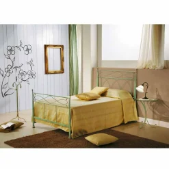 Viadurini Night Design Maßgeschneiderte Möbel|Schmiedeeisen Queen Size Bett-Bett 120x190 aus Schmiedeeisen handgefertigt Gabriella