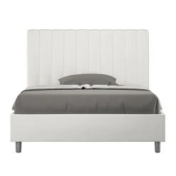 Viadurini Night Design Polsterbetten 120X190-Bett 140x200 cm Kopfteil mit symmetrischen vertikalen Linien Made in Italy - Glove