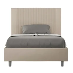 Viadurini Night Design Polsterbetten 120X190-Bett 140x200 cm mit Kopfteil verziert mit vertikalen Linien Made in Italy - Pattini
