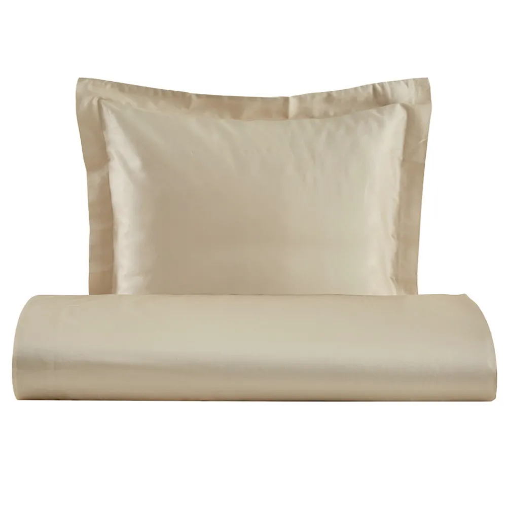 Viadurini Textile Bettbezüge-Bettbezug-Set aus 100 % Baumwollsatin mit 1 Kissenbezug, hergestellt in Italien – flauschig