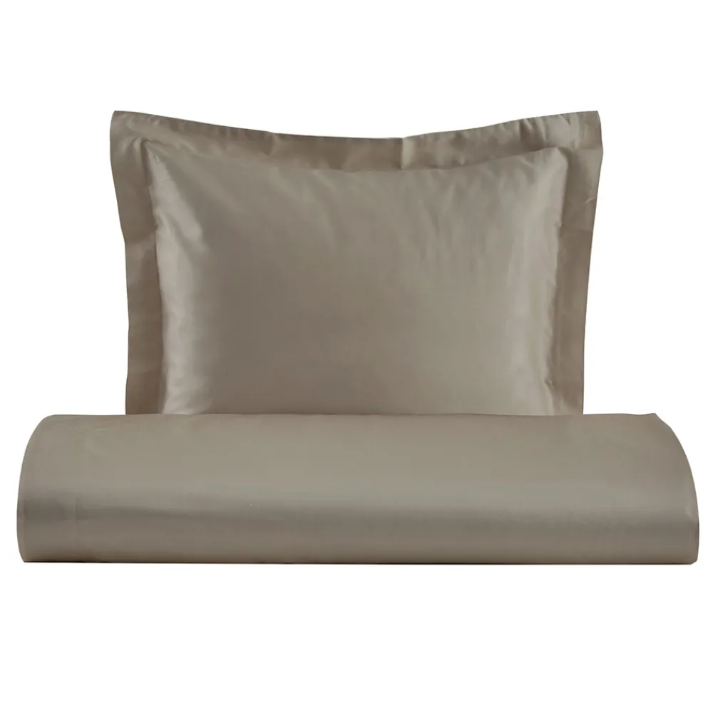 Viadurini Textile Bettbezüge-Bettbezug-Set aus 100 % Baumwollsatin mit 1 Kissenbezug, hergestellt in Italien – flauschig