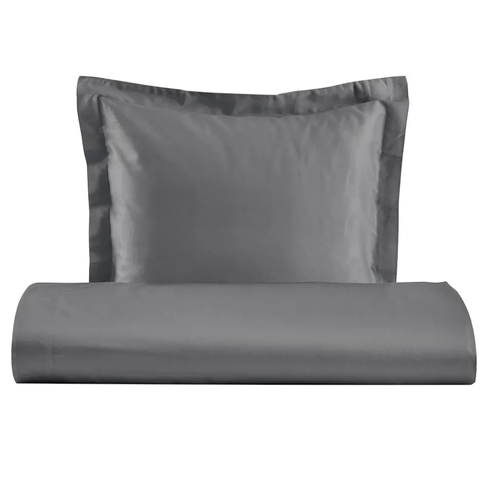 Viadurini Textile Bettbezüge-Bettbezug-Set aus 100 % Baumwollsatin mit 1 Kissenbezug, hergestellt in Italien – flauschig