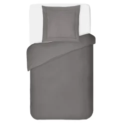 Viadurini Textile Bettbezüge-Bettbezug-Set aus 100 % Baumwollsatin mit 1 Kissenbezug, hergestellt in Italien – flauschig