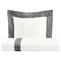 Viadurini Textile Bettbezüge-Bettbezug-Set aus 100 % Baumwolle und 10 % Baumwollsatin mit 1 Kissenbezug – Detail