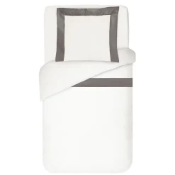 Viadurini Textile Bettbezüge-Bettbezug-Set aus 100 % Baumwolle und 10 % Baumwollsatin mit 1 Kissenbezug – Detail