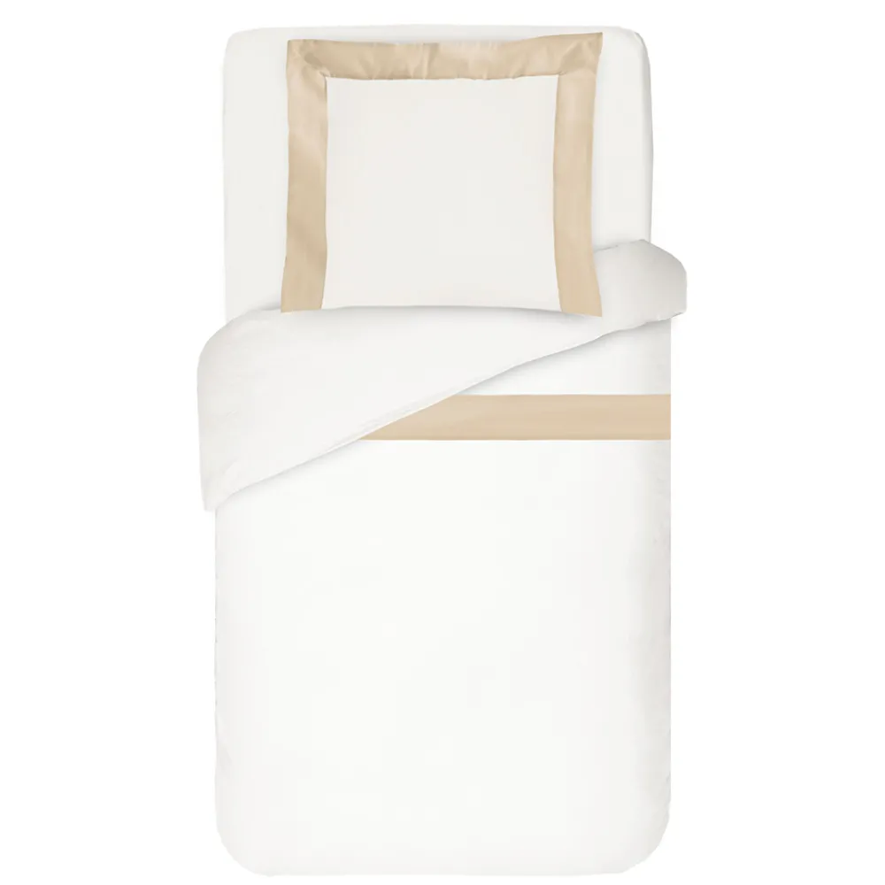 Viadurini Textile Bettbezüge-Bettbezug-Set aus 100 % Baumwolle und 10 % Baumwollsatin mit 1 Kissenbezug – Detail