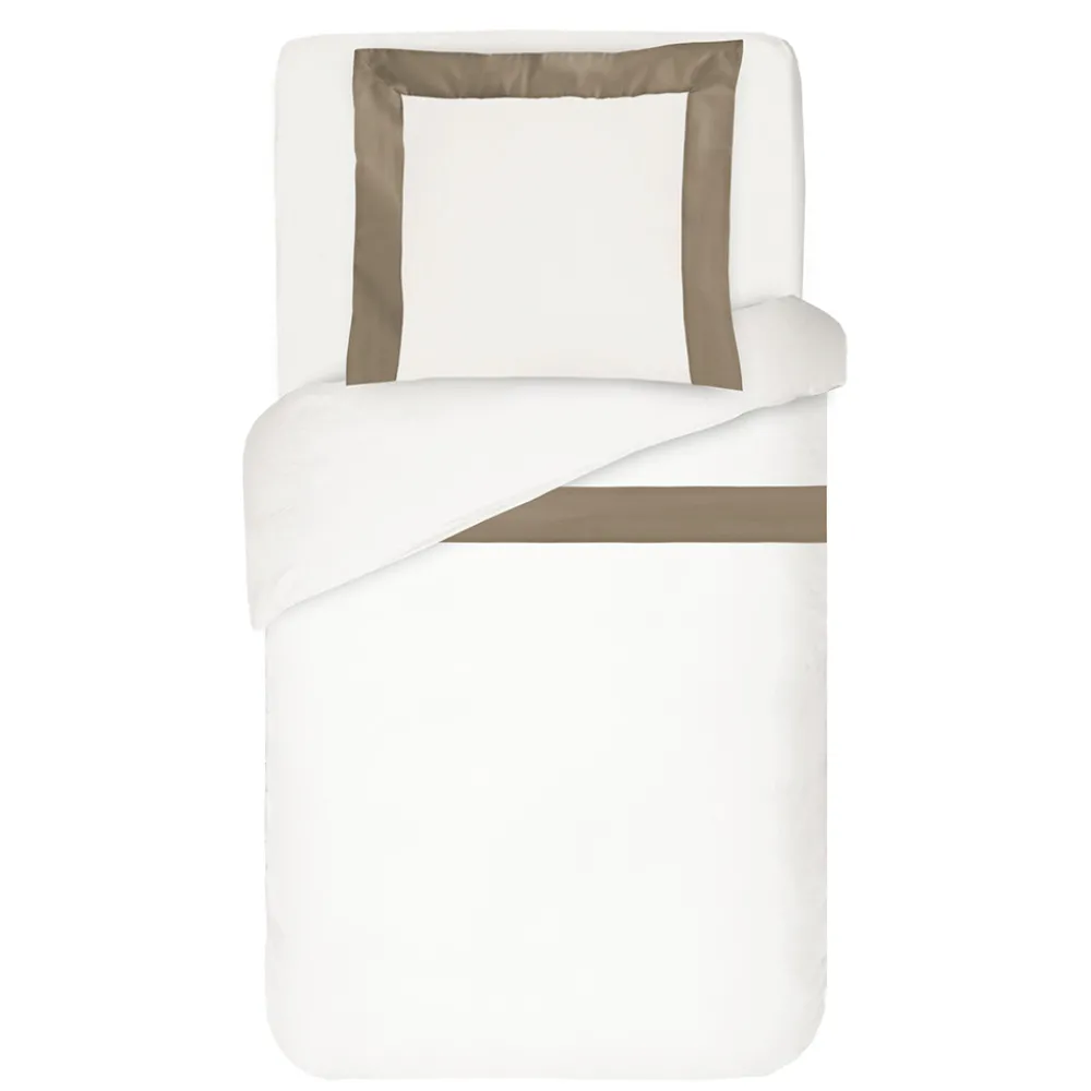 Viadurini Textile Bettbezüge-Bettbezug-Set aus 100 % Baumwolle und 10 % Baumwollsatin mit 1 Kissenbezug – Detail