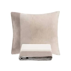 Viadurini Textile Bettbezüge-Bettbezug-Set aus 90 % Baumwolle und 10 % Leinen mit 1 Kissenbezug Made in Italy - Nestle