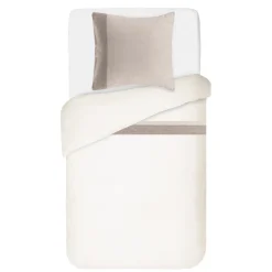 Viadurini Textile Bettbezüge-Bettbezug-Set aus 90 % Baumwolle und 10 % Leinen mit 1 Kissenbezug Made in Italy - Nestle