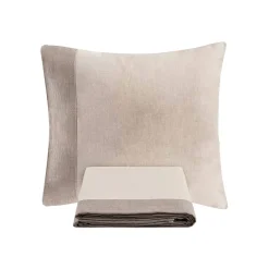 Viadurini Textile Bettbezüge-Bettbezug-Set aus 90 % Baumwolle und 10 % Leinen mit 1 Kissenbezug Made in Italy - Nestle
