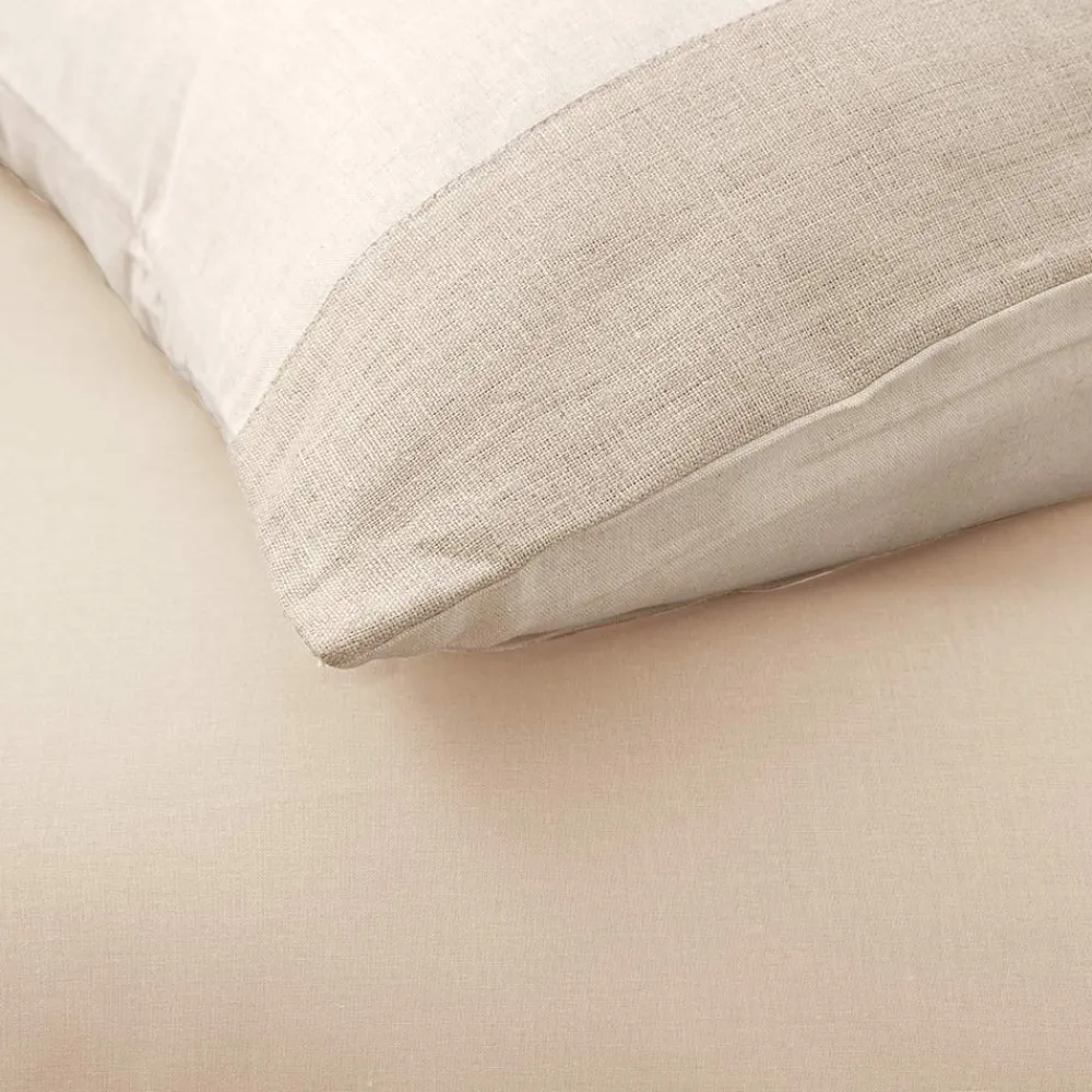 Viadurini Textile Bettbezüge-Bettbezug-Set aus 90 % Baumwolle und 10 % Leinen mit 1 Kissenbezug Made in Italy - Nestle