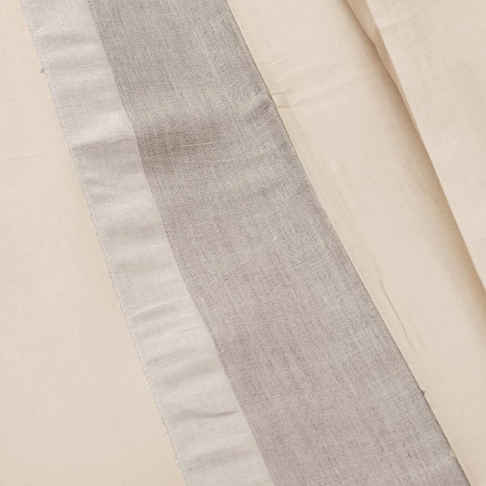 Viadurini Textile Bettbezüge-Bettbezug-Set aus 90 % Baumwolle und 10 % Leinen mit 1 Kissenbezug Made in Italy - Nestle