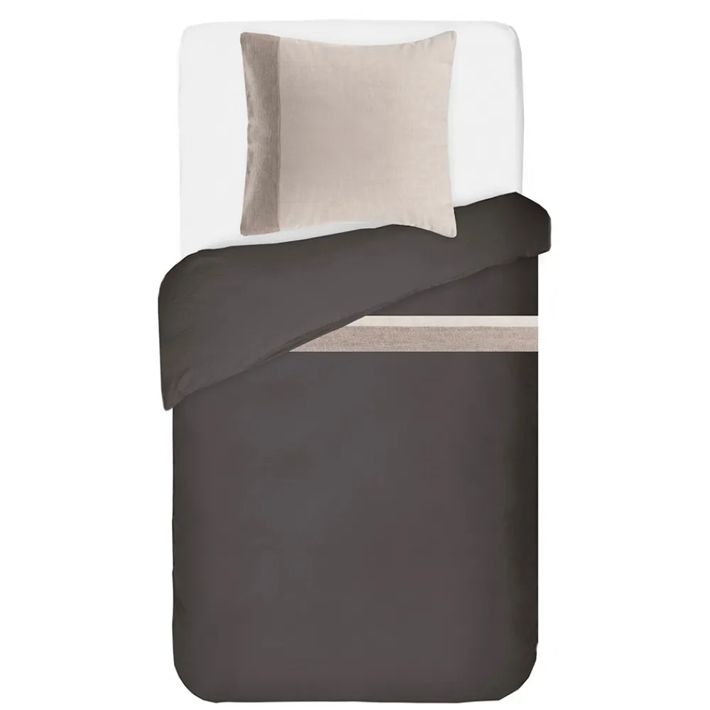 Viadurini Textile Bettbezüge-Bettbezug-Set aus 90 % Baumwolle und 10 % Leinen mit 1 Kissenbezug Made in Italy - Nestle