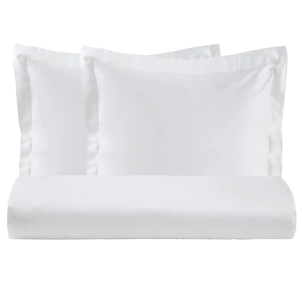 Viadurini Textile Bettbezüge-Bettbezug-Set mit 2 Kissenbezügen aus 100 % Baumwollsatin, hergestellt in Italien – flauschig