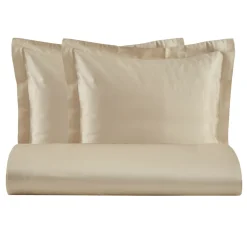Viadurini Textile Bettbezüge-Bettbezug-Set mit 2 Kissenbezügen aus 100 % Baumwollsatin, hergestellt in Italien – flauschig