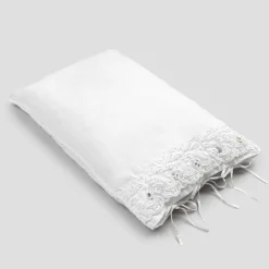 Viadurini Textile Kissenbezüge-Bettwäsche Kissenbezug mit weißer Spitze, Luxus Design Made in Italy - Kiss