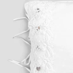 Viadurini Textile Kissenbezüge-Bettwäsche Kissenbezug mit weißer Spitze, Luxus Design Made in Italy - Kiss