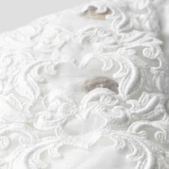 Viadurini Textile Kissenbezüge-Bettwäsche Kissenbezug mit weißer Spitze, Luxus Design Made in Italy - Kiss