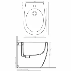 Viadurini Bathroom Wc-Bidet aus farbiger Keramik in modernem Design Made in Italy - Lauretta