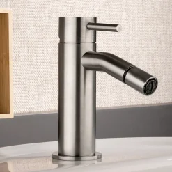 Viadurini Taps Bidetarmaturen-Bidetmischer ohne Abfluss aus AISI 316L Stahl - Artigli