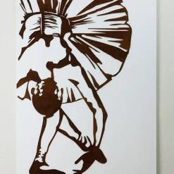 Viadurini Decor Abstrakte Bilder-Bild mit Schleife einer Ballerina, hergestellt in Italien – Maisie