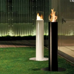 Viadurini Fire Design Bodenkamine Bioethanol-Bio Ethanol Outdoor Kamin aus Edestahl Säule Dean