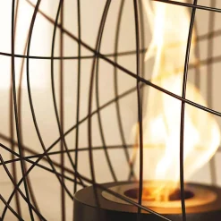Viadurini Fire Design Bodenkamine Bioethanol|Tischkamine Bioethanol-Bio Ethanol Stand und Tischkamin aus lackierten Stahldraht Kugel Henry Modell
