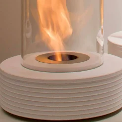 Viadurini Fire Design Bodenkamine Bioethanol|Tischkamine Bioethanol-Bio Ethanol Tischkamin aus Marmor und Glas Gordon