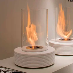 Viadurini Fire Design Bodenkamine Bioethanol|Tischkamine Bioethanol-Bio Ethanol Tischkamin aus Marmor und Glas Gordon