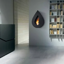 Viadurini Fire Design Wandkamine Bioethanol-Bio Ethanol Wandkamin aus Stahlblech Flammenform Joseph