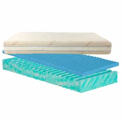 Viadurini Night Design Doppelbett Matratzen-Bio Natur Matratze Doppel, Speicher und Milben