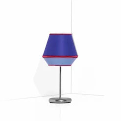 Viadurini Lighting Moderne Tischlampen-Blaue Tischlampe mit verchromter Metallstruktur Made in Italy - Soja