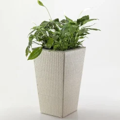 Viadurini in the Garden Gartenideen-Blumentopfhalter für den Außenbereich aus handgewebtem Polyrattan - Experia