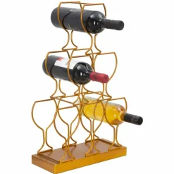 Viadurini Living Design Weinregal-Boden- oder Tischflaschenregal 6 Flaschen aus Eisen, modernes Design - Brody