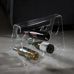 Viadurini Living Design Weinregal-Boden Weinflaschenhalter aus transparentem Acrylglas - Dappino
