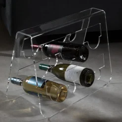 Viadurini Living Design Weinregal-Boden Weinflaschenhalter aus transparentem Acrylglas - Dappino