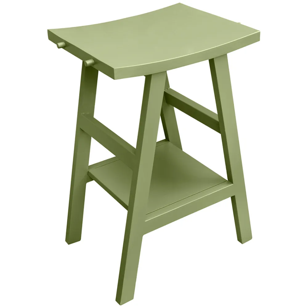 Viadurini Bathroom Badmöbel Stehend-Boden-Badezimmerschrank aus grünem Teakholz mit Handtuchhaken - Raomi