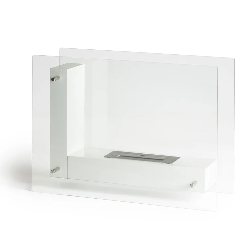 Viadurini Fire Design Bodenkamine Bioethanol-Boden-Biokamin mit doppelseitiger Struktur aus Glas und Metall - Planeto