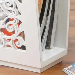 Viadurini Living Zeitungsständer-Boden-Zeitungsständer aus modernem farbigem Holz mit Dekoren - Dubai