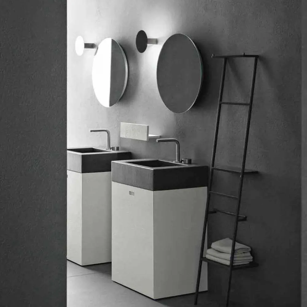 Viadurini Bathroom Badmöbel Stehend-Bodenzusammensetzung von modernen Design-Badezimmermöbeln - Farart10