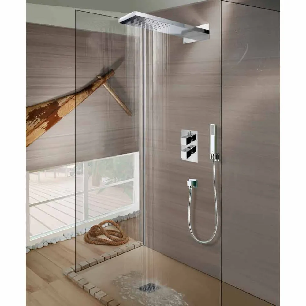 BOSSINI Duschköpfe- Manhattan Duschbrause aus Edelstahl mit Regendusche