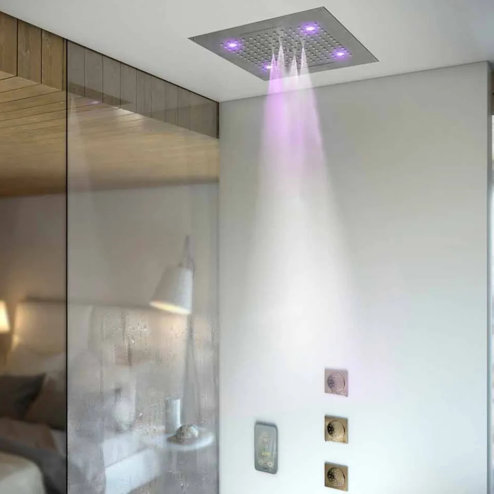 BOSSINI Duschköpfe-Moderner Duschkopf mit 4 Strahlarten und Cromotherapie Dream