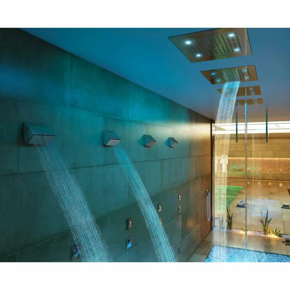 BOSSINI Duschköpfe-Moderner Duschkopf mit 4 Strahlarten und Cromotherapie Dream