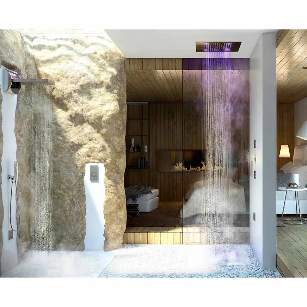 BOSSINI Duschköpfe-Moderner Duschkopf mit 4 Strahlarten und Cromotherapie Dream