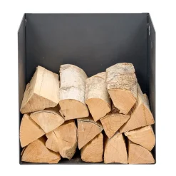 Viadurini Fire Design Kaminholzständer Aus Eisen Und Stahl-Brennholzhalter aus schwarz lackiertem Stahl Made in Italy - Fiamme