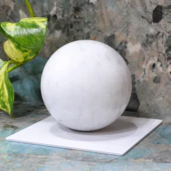 Viadurini Living Deko Artikel Und Wohnaccessoires-Briefbeschwerer aus Metall mit Marmorkugel Made in Italy - Watari
